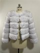 Women's Fox Fur Coat Coat Warm Fluffy