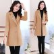 Casual slim woolen coat