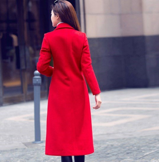 Thickened Plus Size Woolen Coat Temperament Thin Woolen Coat