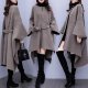 Woolen coat mid-length over-the-knee cloak woolen coat