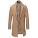 New Middle-aged Men's Mid-length Thickened Woolen Coat Coat