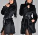 Women's Faux Mink Fur Coat Faux Fox Fur Coat