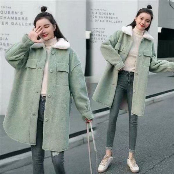 Coat Autumn And Winter Women's Mid-length Woolen Coat