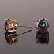 Nail earring cubic zirconia, zircon, cubic zirconia retro, die steel, silver